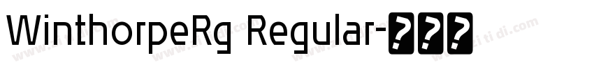 WinthorpeRg Regular字体转换